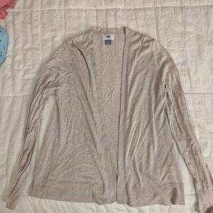 Old Navy Cream Cardigan Sweater Lightweight Knit
